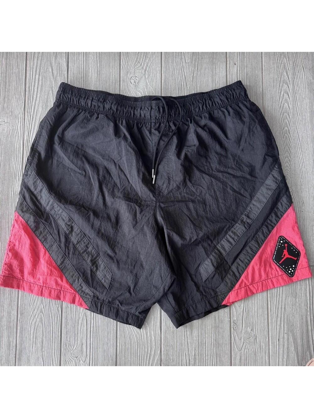 Vintage Nike Jordan Flight Knit Basketball Shorts Mens XXL Dri Fit Black Jumpman